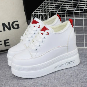 Platform White Sneakers Womens