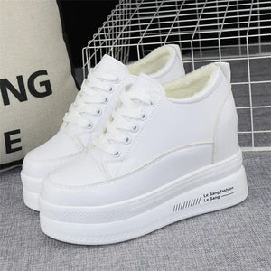 Platform White Sneakers Womens