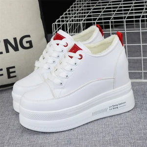Platform White Sneakers Womens