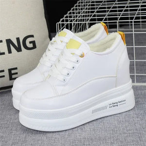 Platform White Sneakers Womens