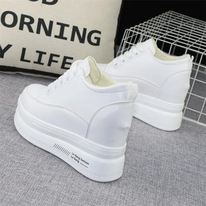 Platform White Sneakers Womens