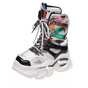 Platform Womens White Boots