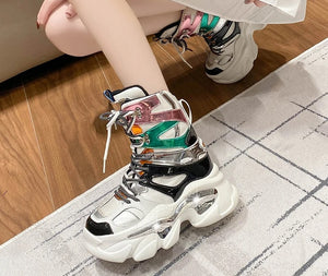 Platform Womens White Boots