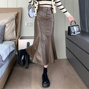 Pleated Black Goth Skirt