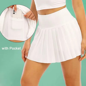 Pleated Black Skort Fitness