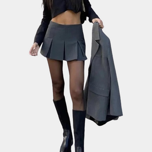 Pleated Cargo Mini Skirt