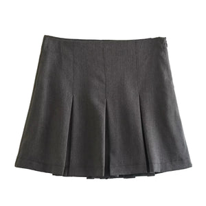 Pleated Cargo Mini Skirt