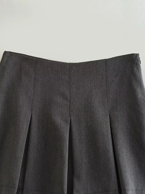 Pleated Cargo Mini Skirt
