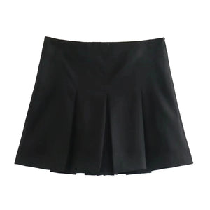 Pleated Cargo Mini Skirt