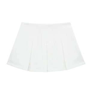 Pleated Cargo Mini Skirt