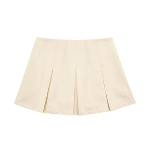 Pleated Cargo Mini Skirt