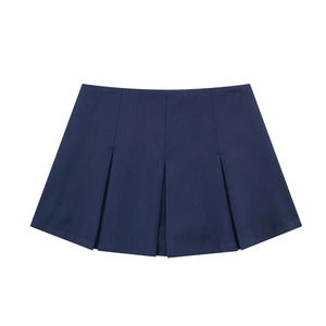 Pleated Cargo Mini Skirt