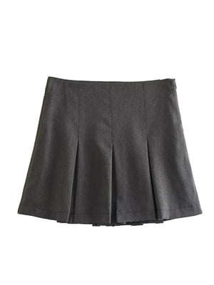 Pleated Cargo Mini Skirt