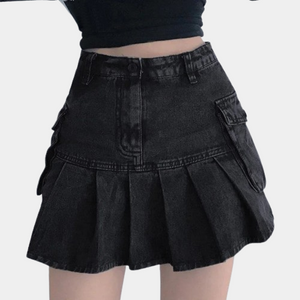 Pleated Cargo Skirt