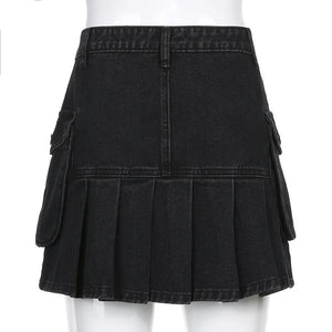Pleated Cargo Skirt