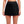 Pleated High Waisted Black Skort - product view on white background
