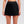 Pleated High Waisted Black Skort