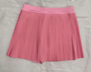 Pleated High Waisted Black Skort