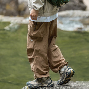 Pleated Large Pockets Cyberpunk Pants