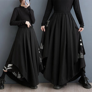 Pleated Skirt Pants