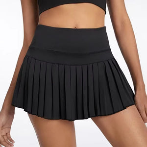 Pleated Skort Black