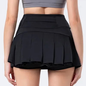 Pleated Skort Black