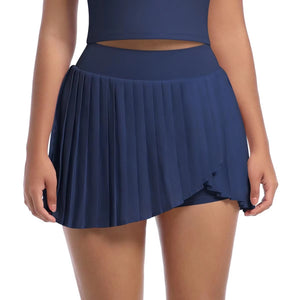Pleated Sports Black Skort