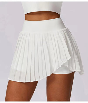 Pleated Sports Black Skort