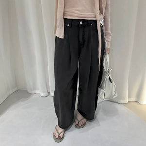 Pleated Y2K Jeans Women's