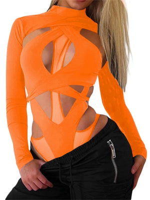 Plus Size Cut Out Bodysuit