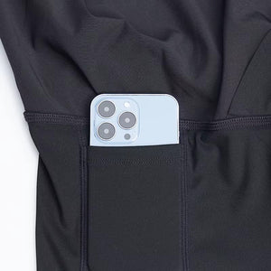 Pocket Pleated Black Skort