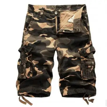 pockets camouflage cargo shorts