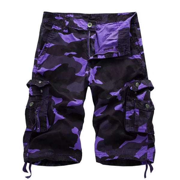 pockets camouflage cargo shorts