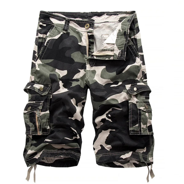 pockets camouflage cargo shorts