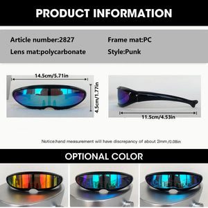 Polarized UV400 techwear glasses in green, blue or red
