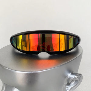Polarized UV400 techwear glasses in green, blue or red