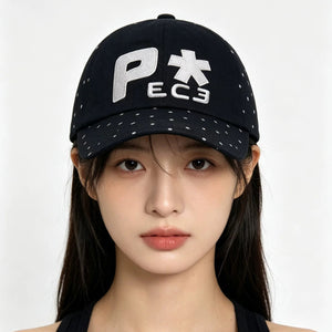 Polka Dot Embroidered Hats Y2K