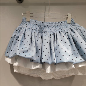Polka Dot Printed Y2K Mini Skirt