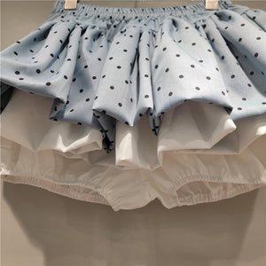 Polka Dot Printed Y2K Mini Skirt