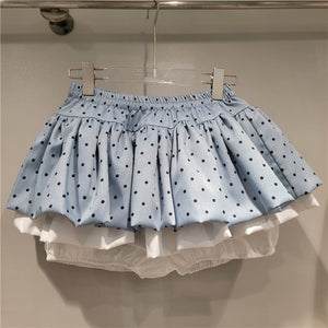 Polka Dot Printed Y2K Mini Skirt