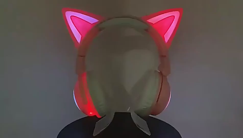 Glowing Cat Ear Cyberpunk Headphones — photo 12