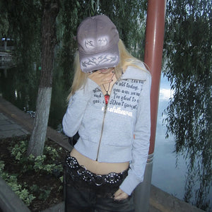 Print Jacket Top Y2K