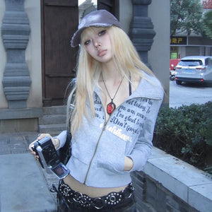 Print Jacket Top Y2K