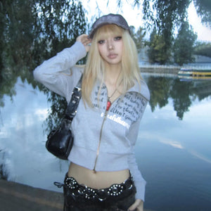Print Jacket Top Y2K