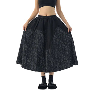 Printed Goth Skirt Women