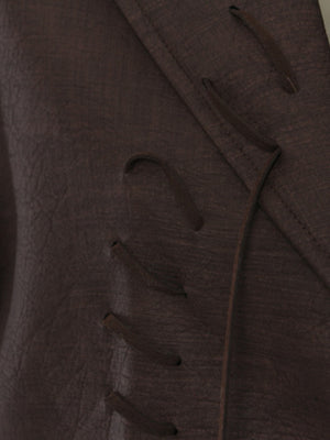 PU Drawstring Women Jacket Spring