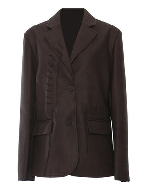 PU Drawstring Women Jacket Spring