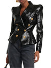 PU Glossy Leather Jacket Women Spring