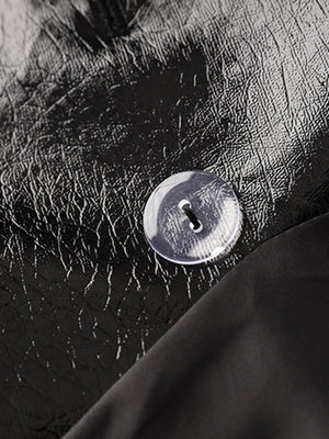 PU Glossy Leather Jacket Women Spring