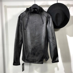 PU Irregular Zipper Spring Jacket Women